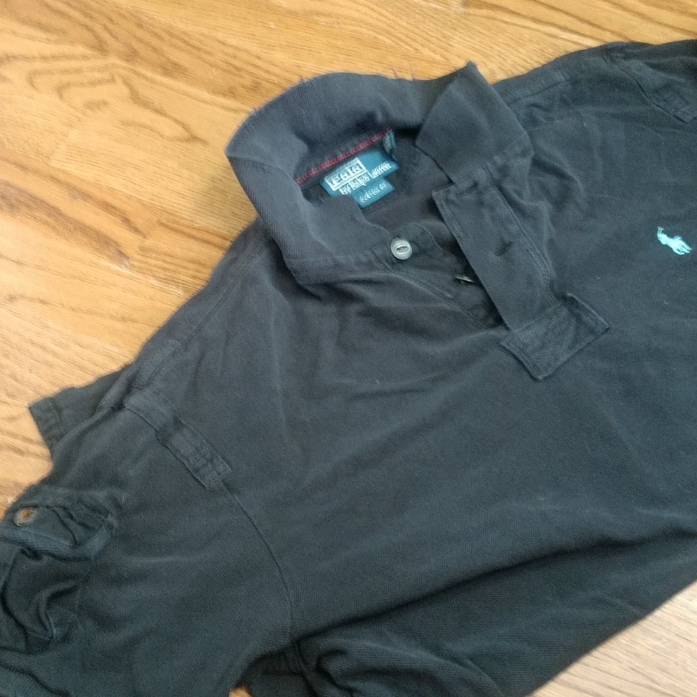 Men's distressed custom fit polo
